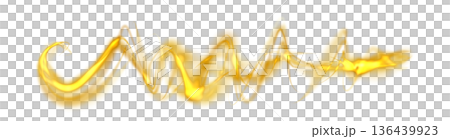 Golden abstract ribbon with smooth curves and transparent segments on white background for elegant visual concepts Golden abstract ribbon with smooth curves and transparent segments on white background for elegant visual concepts 136439923