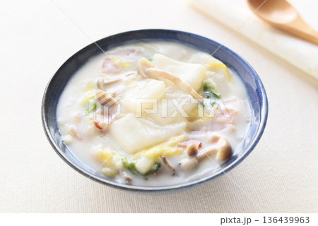 冬野菜、白菜のクリーム煮 冬野菜、白菜のクリーム煮 136439963