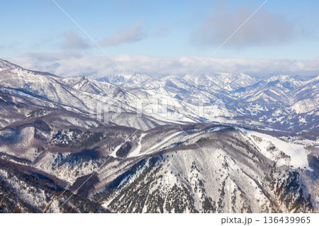 八方尾根スキー場から見た北アルプスの風景 136439965