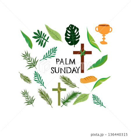 palm sunday passion sunday the sunday of the passion hosanna sunday free vector illustration 136440315