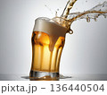 よく冷えたビール。 136440504