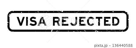 Grunge black visa rejected word square rubber seal stamp on white background Grunge black visa rejected word square rubber seal stamp on white background 136440588