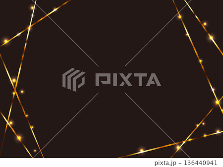 高級感のあるゴールドライン背景 136440941