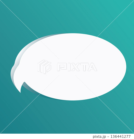 Speech bubble blank frame, text quote box, message 136441277