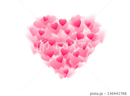 Valentine's Day greeting card or frame, with pink and red blurred hearts sprayed. Love themed banner for Febryary, 14 couples holiday celebration. Valentine's Day greeting card or frame, with pink and red blurred hearts sprayed. Love themed banner for Febryary, 14 couples holiday celebration. 136441766