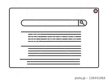 Web search in browser. Vector illustration. 136441968