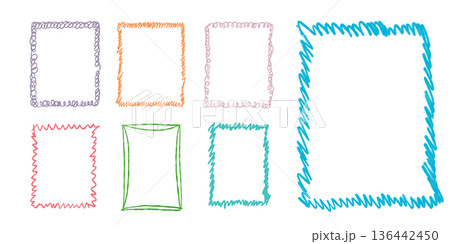 Hand drawn crayon shapes and frame borders. Playful pastel rectangles and squares for children backgrounds, school worksheets, creative drawing projects and cute childish graphic design. Hand drawn crayon shapes and frame borders. Playful pastel rectangles and squares for children backgrounds, school worksheets, creative drawing projects and cute childish graphic design. 136442450