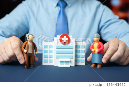 Affordable healthcare for seniors. Benefits and programs for retirees. Support systems improve access to treatment. Aging society needs stable medical coverage and planning. 136443432