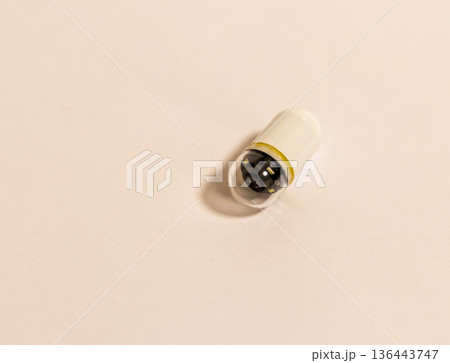 Close up shot of the capsule endoscopy camera 136443747