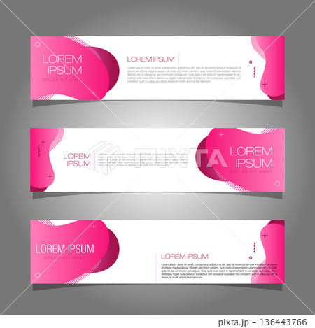 Modern banner template design. Pink liquid splash banner illustration design vector EPS 10. 136443766