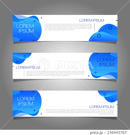 Modern banner template design. Blue liquid splash banner illustration design vector EPS 10. 136443767
