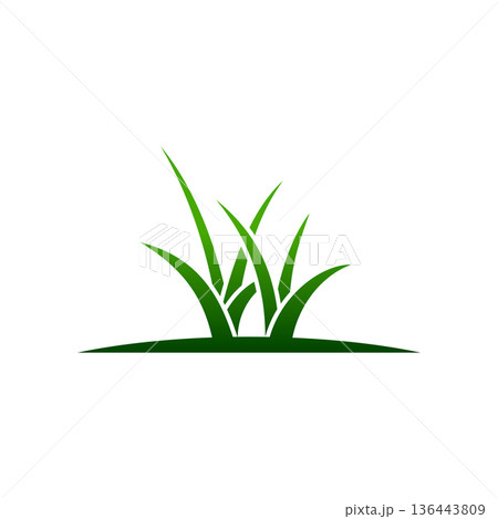 Green Grass Icon Vector Logo Template Green Grass Icon Vector Logo Template 136443809
