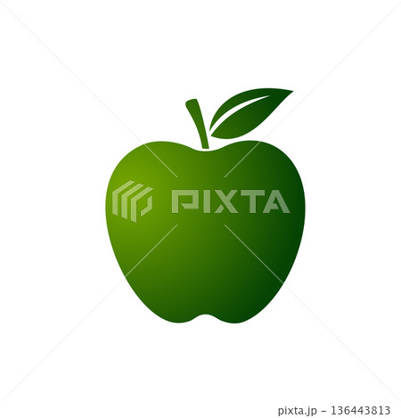 Green Apple Fruit Icon Vector Logo Template Green Apple Fruit Icon Vector Logo Template 136443813