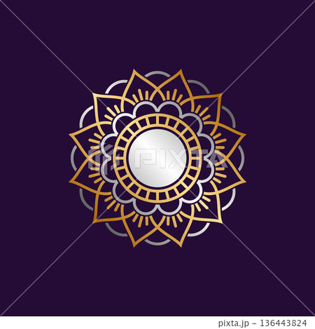 Elegant Gold Mandala Vector Logo Template 136443824