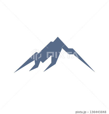 Mountain Line Icon Vector Logo Template 136443848