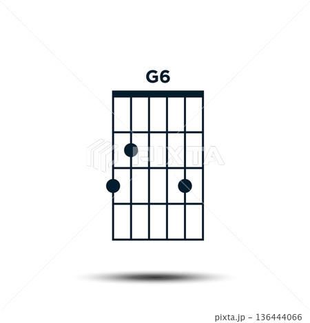 G6, Basic Guitar Chord Chart Icon Vector Template G6, Basic Guitar Chord Chart Icon Vector Template 136444066