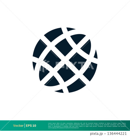 Globe Line Icon Vector Logo Template 136444221