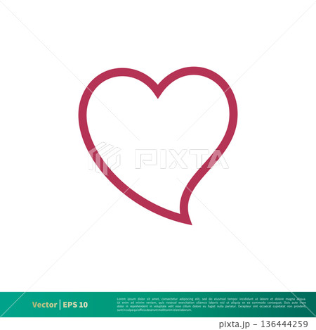 Love Heart Icon Vector Logo Template Illustration Design. Vector EPS 10. Love Heart Icon Vector Logo Template Illustration Design. Vector EPS 10. 136444259