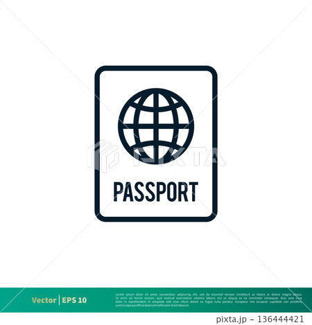 Passport Icon Vector Logo Template EPS 10 Passport Icon Vector Logo Template EPS 10 136444421
