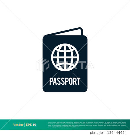 Passport Icon Vector Logo Template EPS 10 136444434