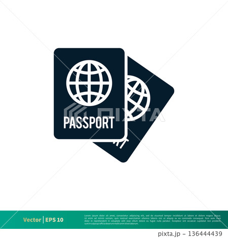 Passport Icon Vector Logo Template EPS 10 136444439