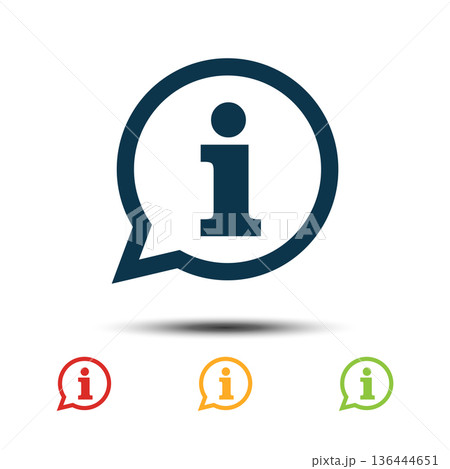 Set Information Square Icon Vector Logo Template 136444651