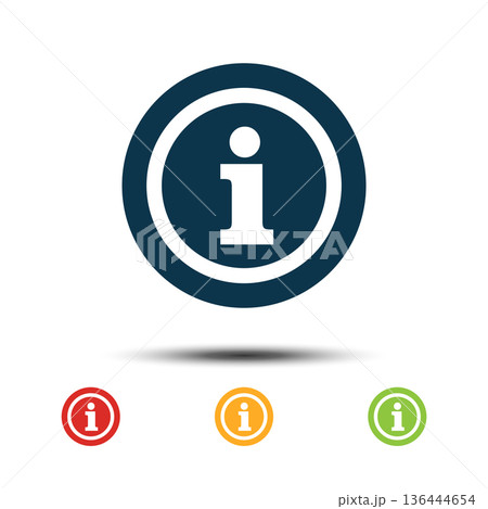 Set Information Square Icon Vector Logo Template Set Information Square Icon Vector Logo Template 136444654