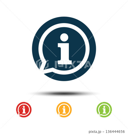 Set Information Square Icon Vector Logo Template Set Information Square Icon Vector Logo Template 136444656