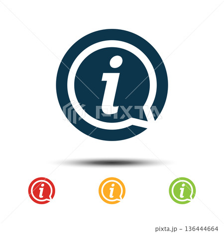 Set Information Square Icon Vector Logo Template 136444664