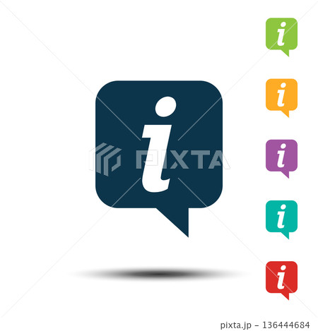 Set Information Square Icon Vector Logo Template Set Information Square Icon Vector Logo Template 136444684