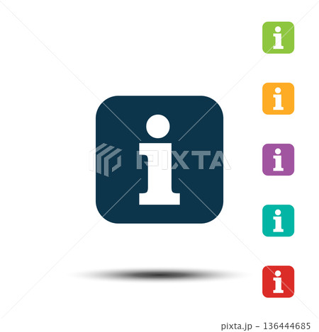 Set Information Square Icon Vector Logo Template 136444685