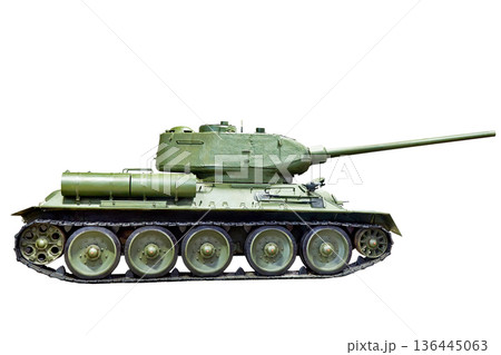 Medium tank isolated 136445063
