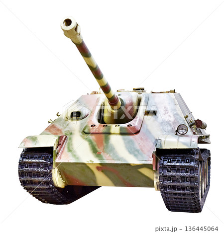 German tank destroyer isolated white German tank destroyer isolated white 136445064