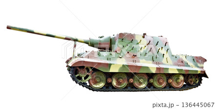 German casemate heavy tank destroyer isolated white 136445067