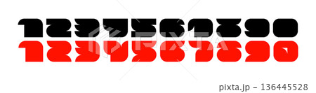 Bold Thick Fat Numbers Logo Set. 0 1 2 3 4 5 6 7 8 9 Numeric Digits for Tech Sport Startup Creative Anniversary Birthday Jubilee Symbols Signs. Vector Illustration Bold Thick Fat Numbers Logo Set. 0 1 2 3 4 5 6 7 8 9 Numeric Digits for Tech Sport Startup Creative Anniversary Birthday Jubilee Symbols Signs. Vector Illustration 136445528