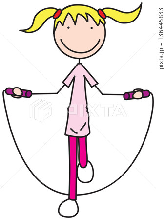 Happy kid exercises Happy kid exercises 136445833