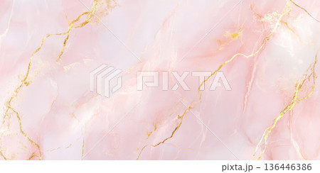 Soft dusty rose marble background with light gold veins, warm and delicate luxury stone. Soft dusty rose marble background with light gold veins, warm and delicate luxury stone. 136446386
