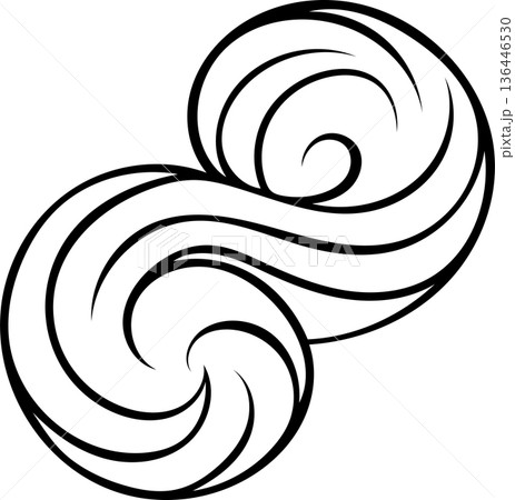 Shortbread cookies in the shape of a spiral, simple black and white icon. Minimalist vector illustration for bakery packaging or dessert menu design Shortbread cookies in the shape of a spiral, simple black and white icon. Minimalist vector illustration for bakery packaging or dessert menu design 136446530