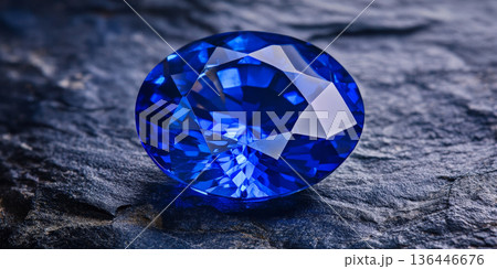 High-gloss blue sapphire stone background with deep oceanic gemstone tones. High-gloss blue sapphire stone background with deep oceanic gemstone tones. 136446676