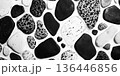 High-contrast black and white speckled stone background, bold and modern. 136446856