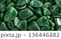 Emerald green jade stone background with smooth polished texture, luxury mineral. 136446882