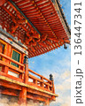 鎌倉　古都巡礼02　鶴岡八幡宮　水彩画 136447341