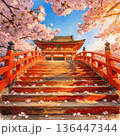 鎌倉　古都巡礼05　鎌倉駅周辺　水彩画 136447344