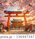 鎌倉　古都巡礼01　水彩画 136447347