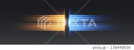 Abstract glowing lines creating energy contrast and motion Abstract glowing lines creating energy contrast and motion 136448036