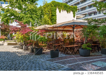View of Amalien Passage near University and Odeonsplatz in Munich, Germany 136448585