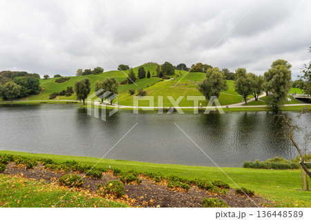 The Olympiapark in Munich, Germany, is an Olympic Park which was constructed for the 1972 Summer Olympics The Olympiapark in Munich, Germany, is an Olympic Park which was constructed for the 1972 Summer Olympics 136448589