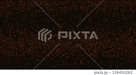 Bronze Logic - A Panoramic Grid of Rust-Toned Binary Streams 136450262