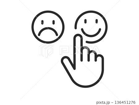 Emoji feedback icon stock illustration 136451276