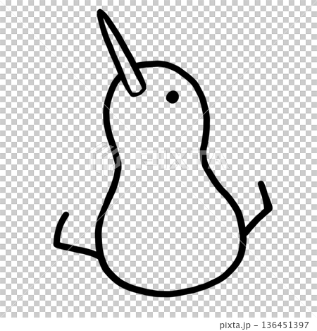 一幅幾維鳥的線條簡略畫。 一幅幾維鳥的線條簡略畫。 136451397